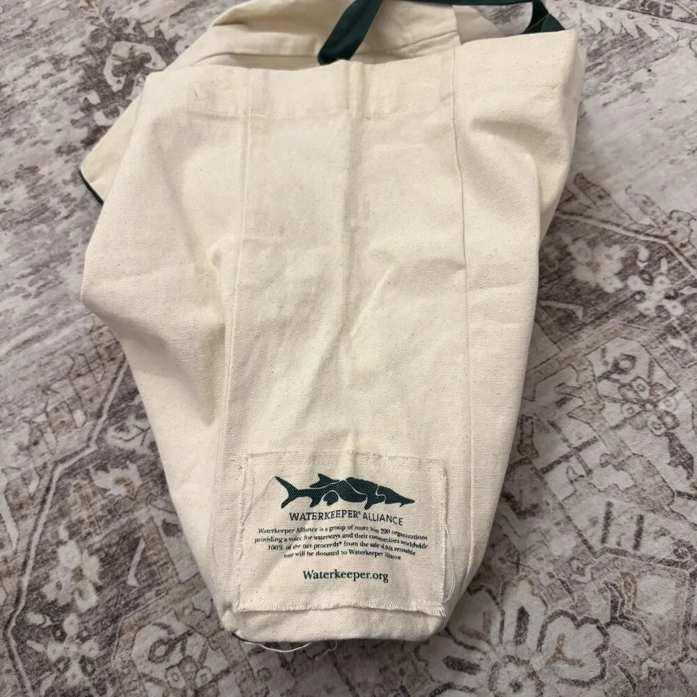 Polo Ralph Lauren Waterkeeper Alliance Organic Cotton Canvas Tote Bag Horse Logo